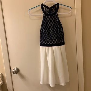 Navy/ white dress